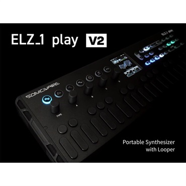 SONICWARE (完全台数限定・専用ソフトケース付) ELZ_1 play V2 (Limited All Black Edition) ソニックウェア エルザ1プレイ Portable Synthesizer with Looper (Waldorf ウェーブテーブル搭載) 限定オールブラックエディション 画像2