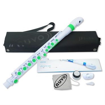 NUVO ヌーボ / N220JFGN プラスチック製 お子様向けフルート jFlute (White/Green) 画像1