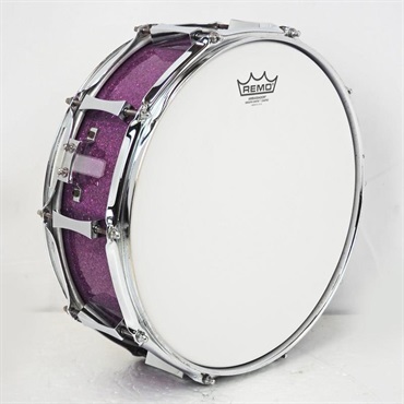 PORK PIE USED 中古品 8ply Maple Snare Drum 14×5 - Purple Sparkle 画像3