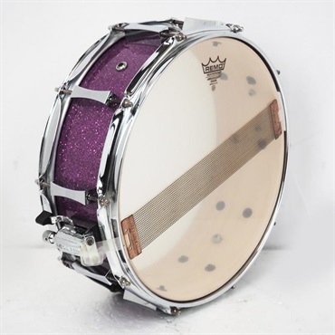 PORK PIE USED 中古品 8ply Maple Snare Drum 14×5 - Purple Sparkle 画像4