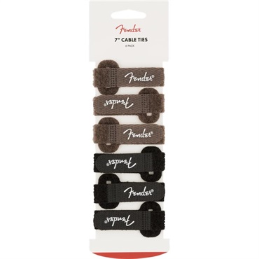 Fender USA Cable Ties 7， Black/Brown [#0990820111] 画像1