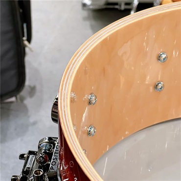 dw DR865514SSN646 Collector's SonicPly Snare Drum 14x5.5 [Natural to Quick RED Burst over Horizontal Padauk] 画像4