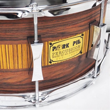 PORK PIE USED 中古 USA Custom 8ply Maple Snare Drum 14×6.5 - Rosewood & Zebrawood - 画像2