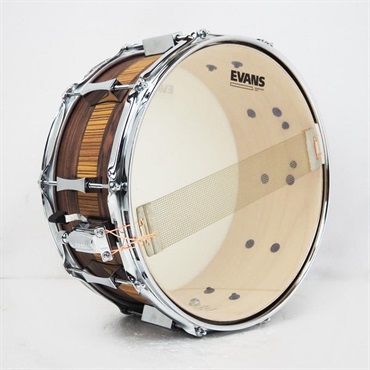 PORK PIE USED 中古 USA Custom 8ply Maple Snare Drum 14×6.5 - Rosewood & Zebrawood - 画像4