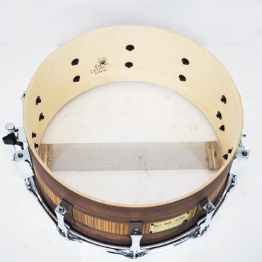 PORK PIE USED 中古 USA Custom 8ply Maple Snare Drum 14×6.5 - Rosewood & Zebrawood - 画像7