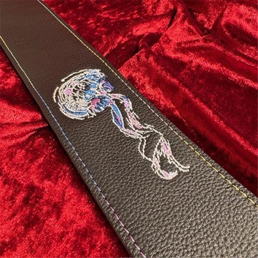 Grande uomo イケベオリジナル　クラゲ刺繍ストラップ　BK 画像2