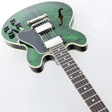 Gibson 【GIBSON×AQUBEストラッププレゼント】CS-336 3A Quilt Top Gloss (Green Tiger Stripe) 【Weight≒3.23kg】 画像4