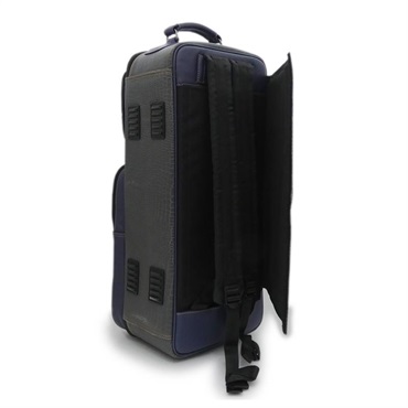 GARD BAGS ガードバッグス / エリート シリーズ 4-ECLG-NB cro トランペット用 ダブル ケース / クロコダイル型押しグレーレザー ・ ネイビーレザートリム 画像2