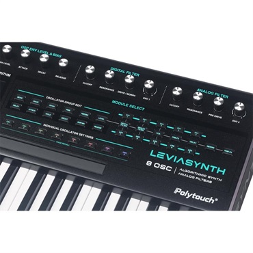 Ashun Sound Machines Leviasynth Keyboard リヴァイアシンセ (キーボード) 61鍵 Polytouch対応 16ボイス・8オシレーター構成ハイブリッド・アルゴリズミック・シンセサイザー 画像8