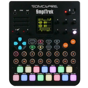 SONICWARE SmplTrek + 純正ケースセット (台数限定・特別セット価格) (軽量・QYライクな持ち運べるシーケンサー・サンプラー)ソニックウェア ポータブル・プロダクション・サンプラー 画像1