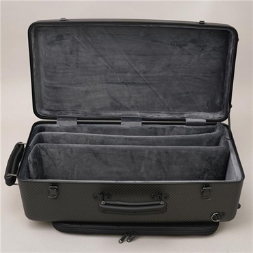 Wahnsinn Case ワンジンケース / 3K NATURAL CARBON Series (Matte Black / Black) トリプル トランペット用 ケース 画像3