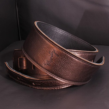Moody Handmade Leather Straps Leather & Leather Series 2.5inch Standard Tail 【 Metallic Tobacco / Black 】 画像2