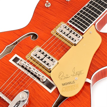 GRETSCH G6120TFM-BSNV Brian Setzer Signature Nashville Hollow Body with Bigsby and Flame Maple（Orange Stain/Ebony） 画像3