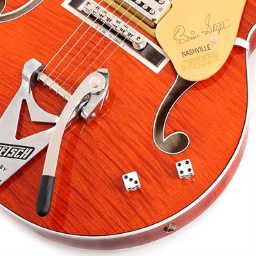 GRETSCH G6120TFM-BSNV Brian Setzer Signature Nashville Hollow Body with Bigsby and Flame Maple（Orange Stain/Ebony） 画像4