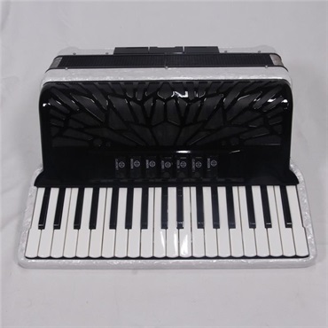 Parrot New Parrot 37K96BS PW パールホワイト 国内限定モデル アコーディオン 37鍵盤 96ベース M.M.L ピアノ式 パロット 画像3
