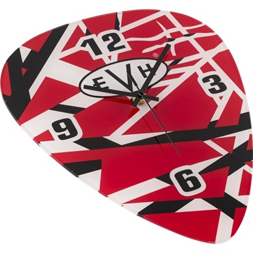 EVH 【夏のボーナスセール】 EVH Pick Shape Clock， Red/White/Black Stripes 画像1