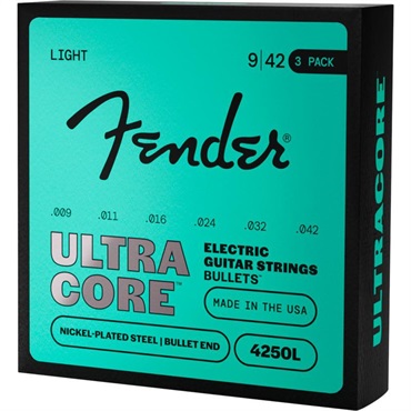 Fender USA 【夏のボーナスセール】 ULTRACORE ELECTRIC GUITAR STRINGS NICKEL PLATED STEEL BULLET END (4250L/9-42) 3 PACK (#0733250603) 画像1