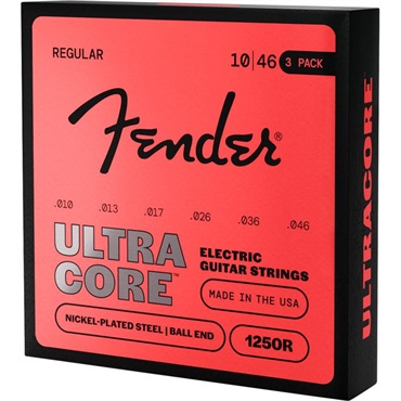 Fender USA 【夏のボーナスセール】 ULTRACORE ELECTRIC GUITAR STRINGS NICKEL PLATED STEEL BALL END (1250R/10-46) 3 PACK (#0730250606) 画像1