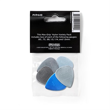 Dunlop (Jim Dunlop) PVP449 MAX-GRIP NYLON STANDARD PICK VARIETY PACK（バラエティーパック／/12枚入り） 画像1