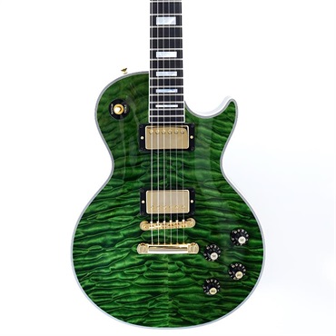Gibson 【GIBSON×AQUBEストラッププレゼント】IKEBE 50th Anniversary 1968 Les Paul Custom 7A Quilt Maple Top Gloss Trans Green SN.600428 画像10