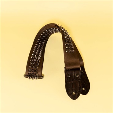 tsundrum_chan プレミアムスタッズギターストラップS　ショコラ｜Premium Studs Guitar Strap S ? Chocolat 画像1