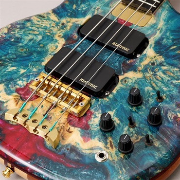 ALEMBIC SCSB4 Buckeye Resin [Stanley Clark Signature Deluxe w/Side LED's Blue] 画像8
