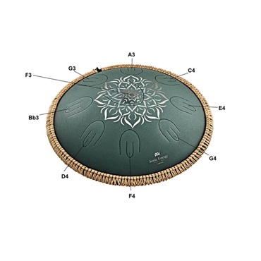 MEINL OSTD3DGE [Octave Steel Tongue Drums 16'' / Dark Green - F Major] 画像1