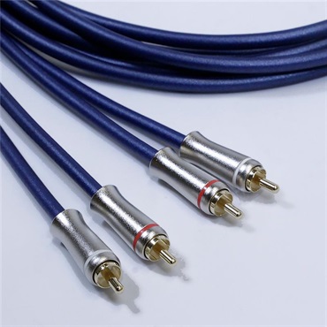 Noah’sark PASSGO BLUE RCA Cable (ステレオ)(1.5ｍ)(パスゴーブルー)(ラインケーブル/スレテオケーブル)(Stereo RCA-RCA)(RCA(L/R)-RCA(L/R))(日本製) 画像1