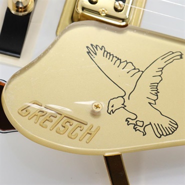 GRETSCH Falcon Hollow Body with String-Thru Bigsby and Gold Hardware (White/Ebony) 画像5