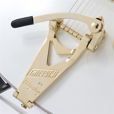GRETSCH Falcon Hollow Body with String-Thru Bigsby and Gold Hardware (White/Ebony) 画像6