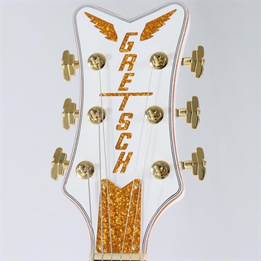 GRETSCH Falcon Hollow Body with String-Thru Bigsby and Gold Hardware (White/Ebony) 画像9