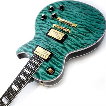 Gibson 【GIBSON×AQUBEストラッププレゼント】IKEBE 50th Anniversary 1968 Les Paul Custom 7A Quilt Maple Top Gloss Trans Aqua SN.511028 画像5