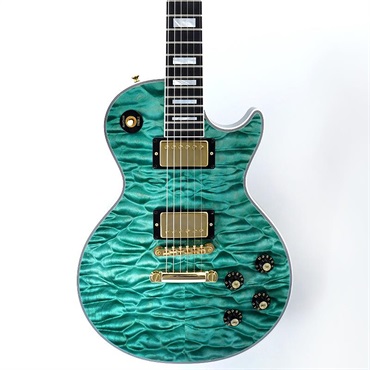 Gibson 【GIBSON×AQUBEストラッププレゼント】IKEBE 50th Anniversary 1968 Les Paul Custom 7A Quilt Maple Top Gloss Trans Aqua SN.511028 画像10