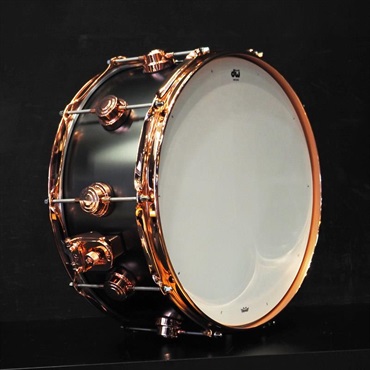 dw DRVD6514SVPBK [Collector's Satin Black Over Brass Snare 14×6.5 / Copper Finish Hardware]【日本初入荷/特注品】 画像3