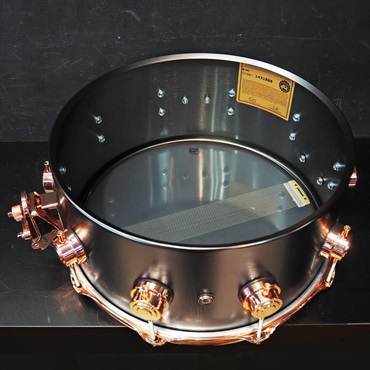 dw DRVD6514SVPBK [Collector's Satin Black Over Brass Snare 14×6.5 / Copper Finish Hardware]【日本初入荷/特注品】 画像9