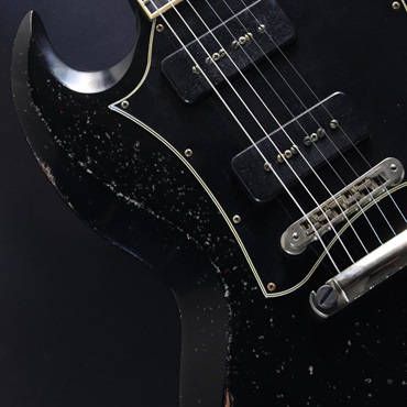 Gibson Limited Run Murphy Lab SG Custom w/Batwing P-90 Heavy Aged (Ebony) #CS 600744 画像6