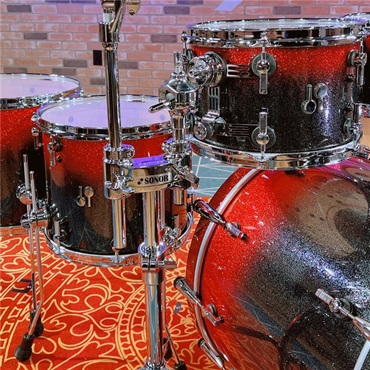 SONOR SQ2 System Maple Vintage 5pc Drum Kit - Black-Red Sparkle [BD22，TT10&12，FT14&16]【特注品】 画像2