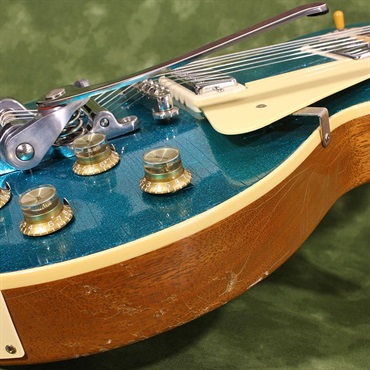 Gibson USED 中古 Murphy Lab 1956 Les Paul Model w/Mini Humbuckers & Bigsby Blue Sparkle Top Light Aged SN. 6 3243 画像6