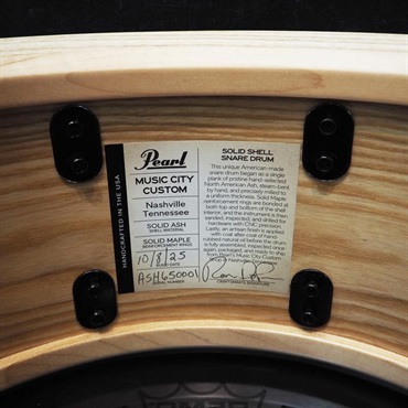 Pearl USED 中古 MCCA1465S/C?#1010 Music City Custom -USA Solid Ash Shell Snare Drums 14×6.5 [Hand-rubbed Two Tone Ash w/Ebony Inlay] 画像9
