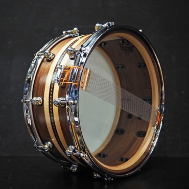 Pearl USED 中古 MCCW1465S/C #1008 Music City Custom -USA Solid Walnut Shell Snare Drums 14×6.5 [Quartersawn Sycamore Chevron with Ebony Borders] 画像4