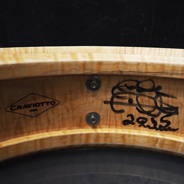 Craviotto USED 中古 Custom Shop Solid Curly Maple Shell Snare Drum 14×4.5 [2015年製造/Craviottoロゴ入りケース付属] 画像9