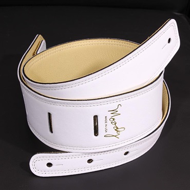 Moody Handmade Leather Straps Leather & Leather Series 2.5inch Standard Tail 【 White / Cream 】 画像2