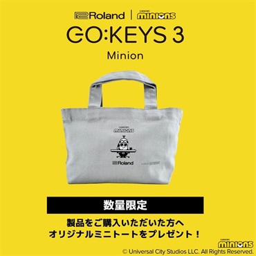 Roland (限定生産モデル)(数量限定・オリジナルミニトートバッグ付き)GO:KEYS 3 Minion 専用譜面立て(MRGKS3/5)セット (GOKEYS3-MI) (ゴーキーズ 3 ミニオン) 画像1