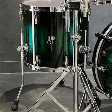 SONOR SQ2 System Beech Vintage 4pc Drum Kit - Black to Green Burst over African Marble [BD22，TT10&12，FT16]【特注品】 画像4