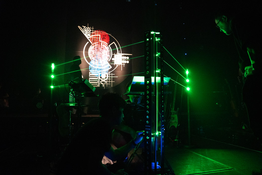 Laser-Harpの可視光線調整