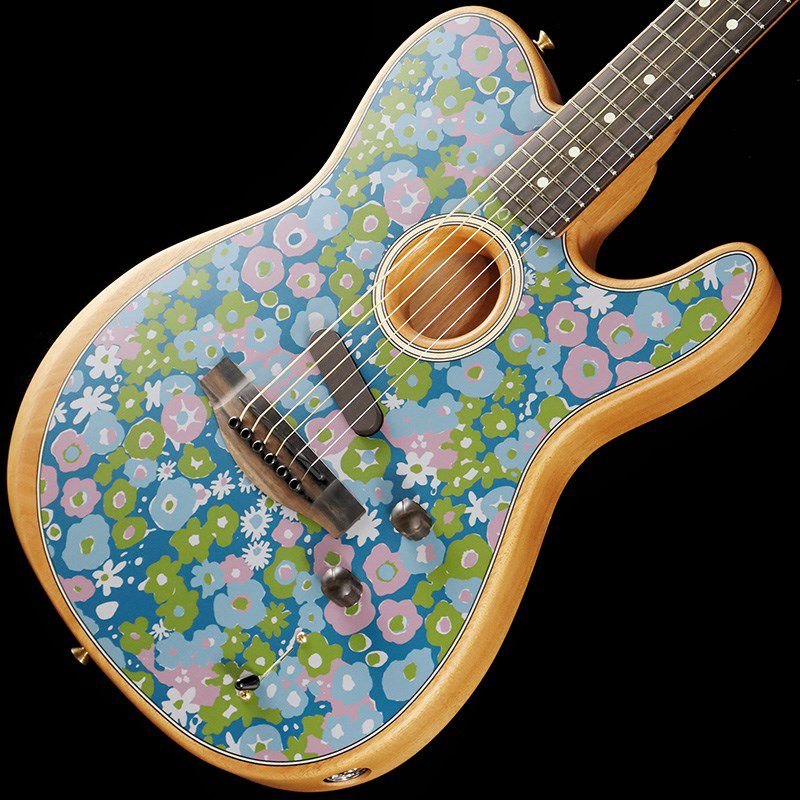 Fender USA Limited Run American Acoustasonic Telecaster Blue Flower