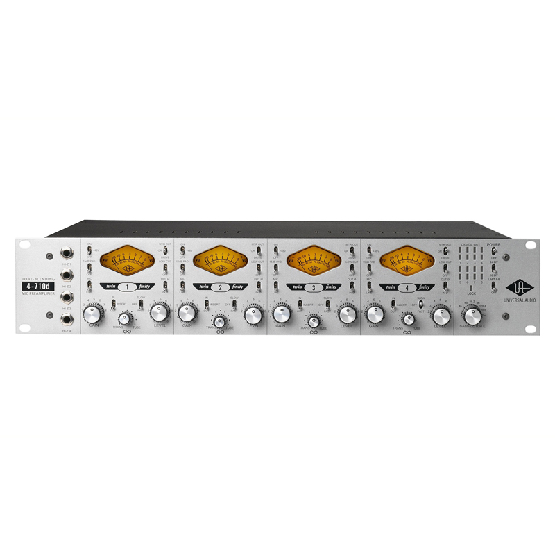 Universal Audio マイクプリアンプ 4-710D (4-710d Four-Channel Tone-Blending Mic Preamp)
